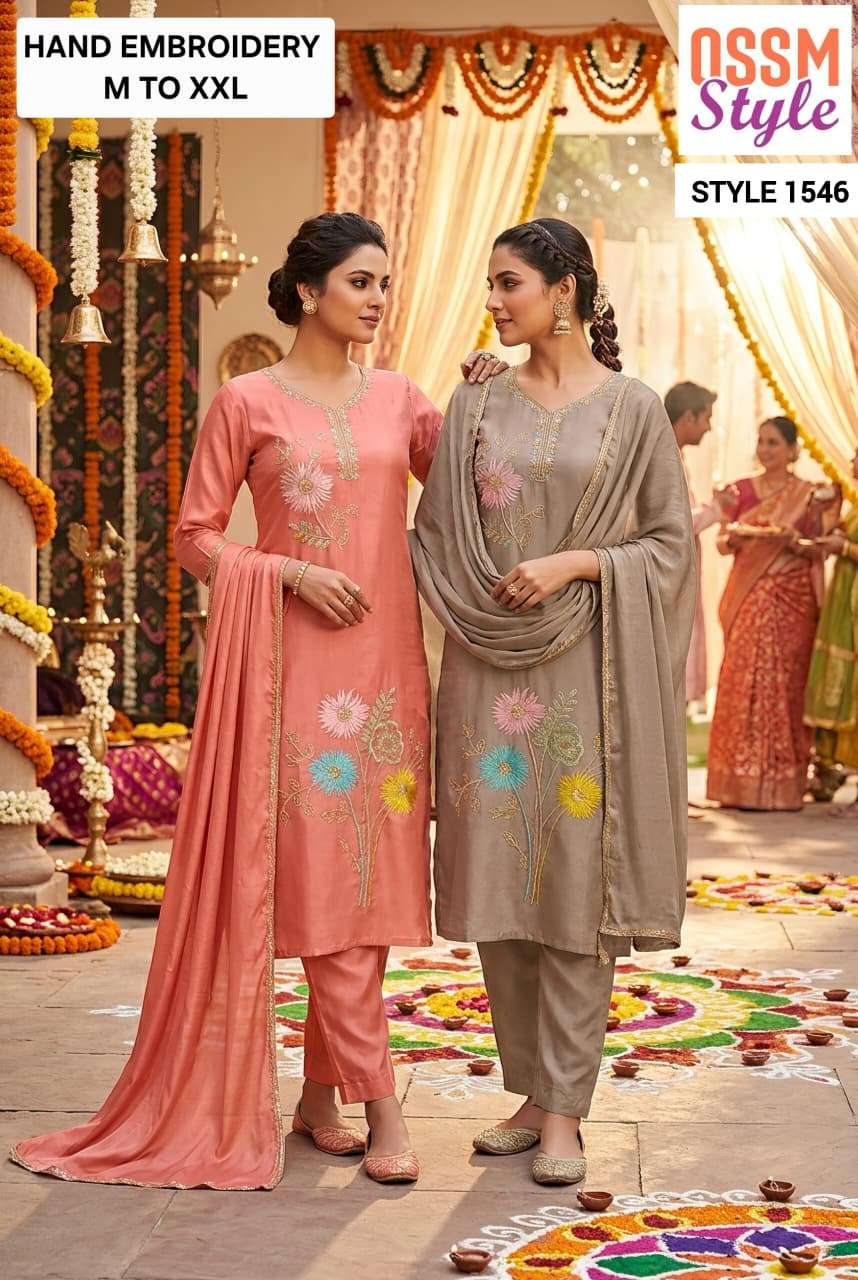 OSSM STYLE 1546 1547 AND 1548 DESIGNER READYMADE SUIT FOR FESTIVAL TYPE COMBO SET 